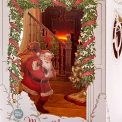 Hallmark Spirit Of Christmas Musical 3D Pop-Up Christmas Card With Light -Hallmark Santa Shadow Box 3D PopUp Music Light Christmas Card 1099XOD4034 06