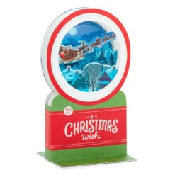 Hallmark Santa's Sleigh Snow Globe Musical 3D Pop-Up Christmas Card With Motion -Hallmark Santa Sleigh Snowglobe 3D PopUp Music Motion Christmas Card 1299XOD9985 03