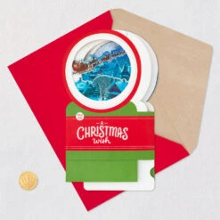 Hallmark Santa's Sleigh Snow Globe Musical 3D Pop-Up Christmas Card With Motion -Hallmark Santa Sleigh Snowglobe 3D PopUp Music Motion Christmas Card 1299XOD9985 06