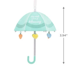 Signature Baby Umbrella Porcelain Hallmark Ornament 8 Signature Baby Umbrella Porcelain Hallmark Ornament -Hallmark Signature Baby Umbrella Porcelain Christmas Ornament 1HDL2175 03