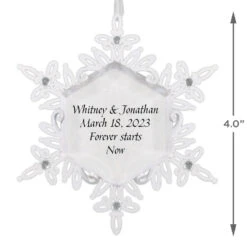 Hallmark Sparkling Snowflake Text Personalized Metal Ornament -Hallmark Snowflake Text Personalized Keepsake Ornament 2499QHE2012B1 03