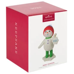 Hallmark Sweet Snowman 2023 Ornament -Hallmark Snowman With Snowflake Ornament Keepsake Ornament 3999QGO2777 04