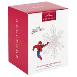 Hallmark Marvel Spider-Man Spidey Spins A Snowflake Ornament -Hallmark Spiderman Snowflake Keepsake Ornament 1999QXI7467 04