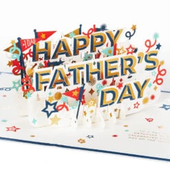 Hallmark Celebrate Stars And Pennants 3D Pop-Up Father's Day Card