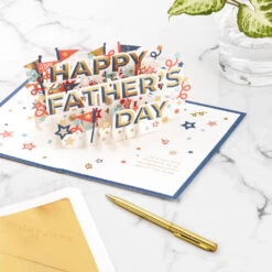 Hallmark Celebrate Stars And Pennants 3D Pop-Up Father's Day Card -Hallmark Stars and Pennants 3D PopUp Fathers Day Card 1299IMM2045 06