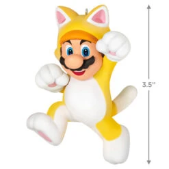 Hallmark Nintendo Super Mario™ Powered Up With Mario Cat Ornament -Hallmark Super Mario Cat Keepsake Ornament 1899QXR8199 03