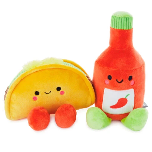Hallmark Better Together Taco And Hot Sauce Magnetic Plush, 5" -Hallmark Taco and Hot Sauce Magnetic Plush 1KID2088 01