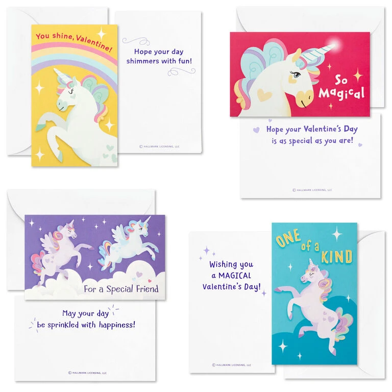 Hallmark Colorful Unicorn Classroom Valentines Set With Light-Up, Musical Mailbox 4 Hallmark Colorful Unicorn Classroom Valentines Set With Light-Up, Musical Mailbox - Image 2
