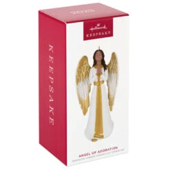 Hallmark Angel Of Adoration Ornament 11 Hallmark Angel Of Adoration Ornament -Hallmark White and Gold Angel Keepsake Ornament 1999QSM7857 04